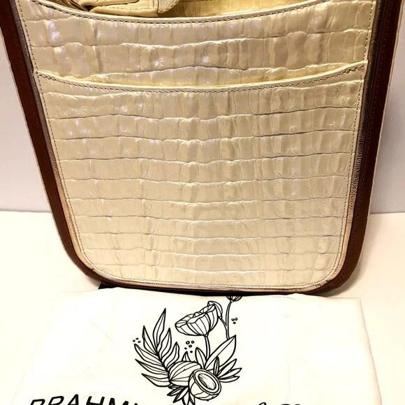 Brahmin x Coco Michele Small Leia - Ivory Chosen Crossbody - Picture 3 of 6